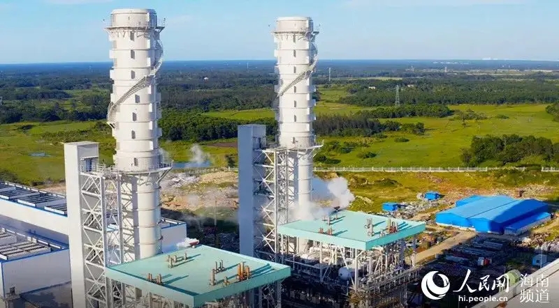 海南首个天然气热电联产项目机组成功并网发电